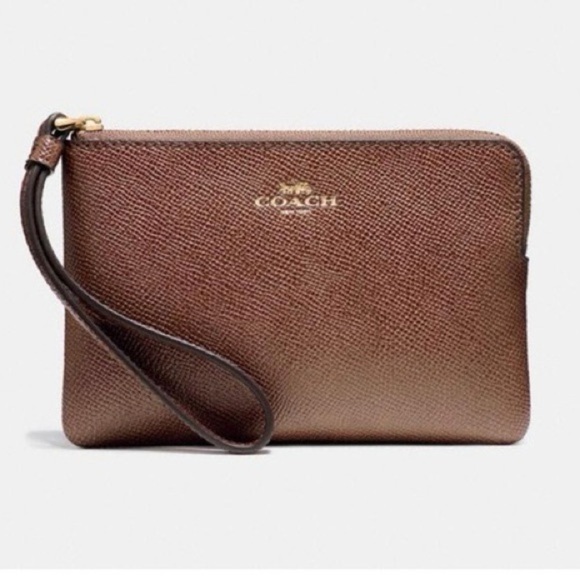 Dark tan/Brown Coach Wrist fits iphone or Android